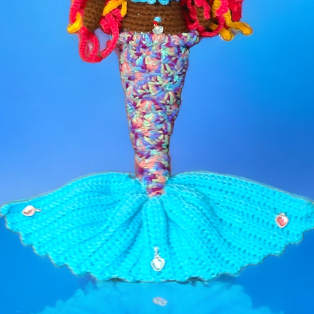 Handmade Crochet Little Mermaid Ariel Amigurumi Doll - Picture 8 of 8